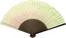 京扇子・女物扇子「No.5574 鳥の子地 桜」