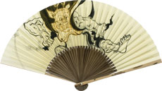 京扇子・男物扇子「No.5555 雷神」